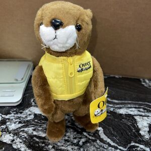 Ollie The Otter Brown 9” Inch Plush Yellow Puffer Vest OtterBox Mascot Cute Soft